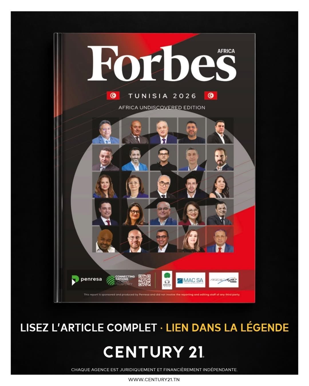 Couverture de Forbes Africa, édition Tunisia 2026 « Africa Undiscovered »