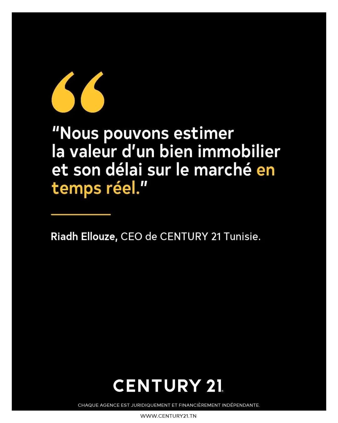Citation de Riadh Ellouze : estimer la valeur d'un bien et son délai sur le marché en temps réel