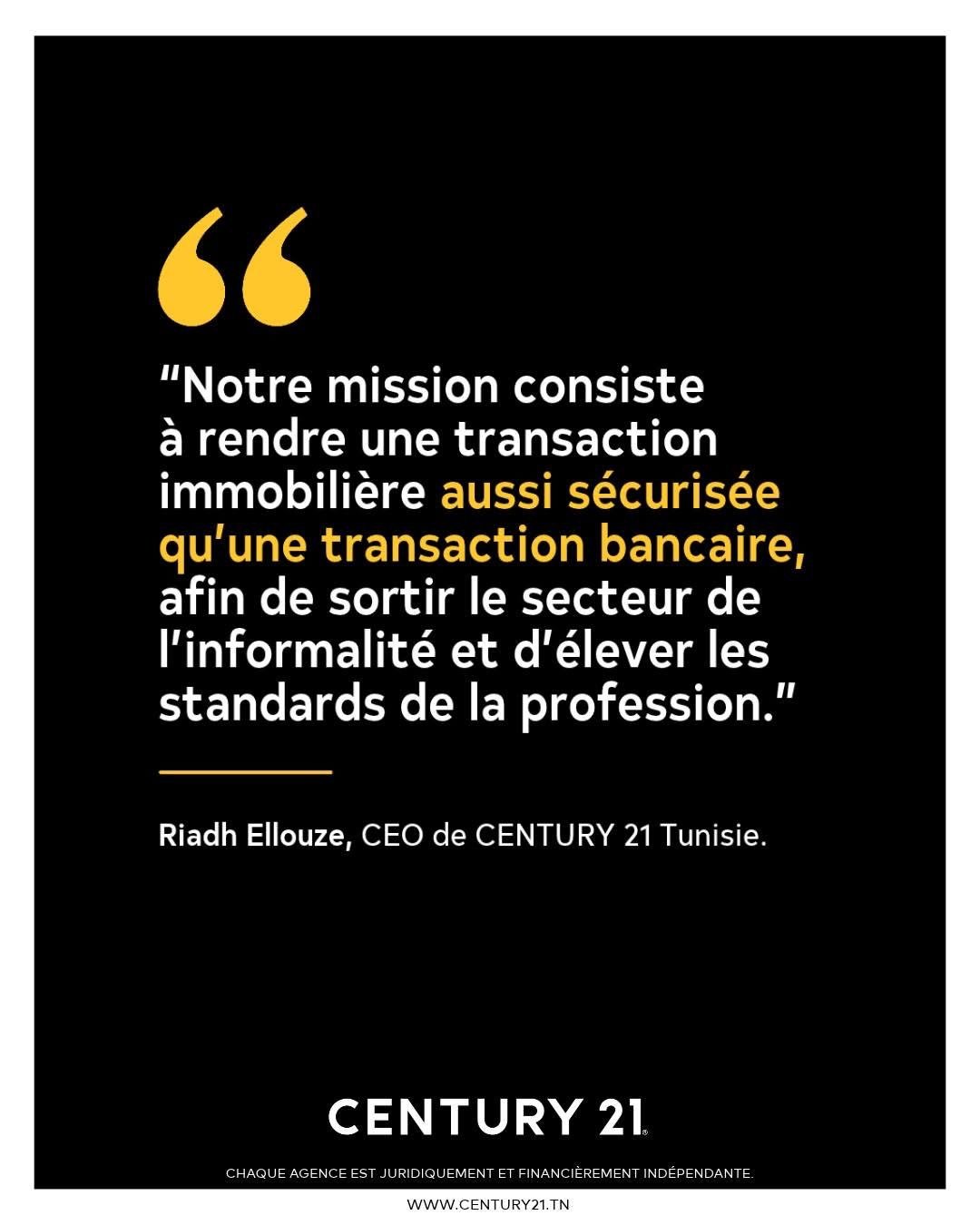 Citation de Riadh Ellouze : une transaction immobilière aussi sécurisée qu'une transaction bancaire